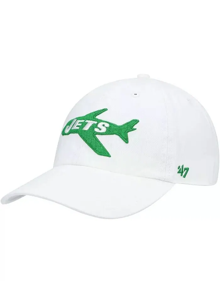 Мужская белая регулируемая кепка New York Jets Clean Up Legacy '47 Brand — изображение 1 из 4