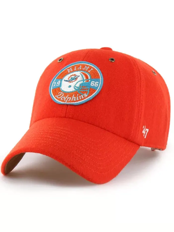Мужская и женская оранжевая бейсболка Miami Dolphins Field Goal Clean Up с регулируемой высотой X — изображение 1 из 3