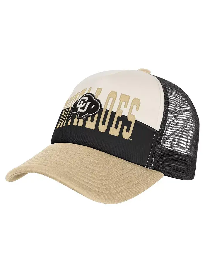 Кепка дальнобойщика Colorado Buffaloes Modern Fan для больших мальчиков и девочек, черная/кремовая — изображение 1 из 3
