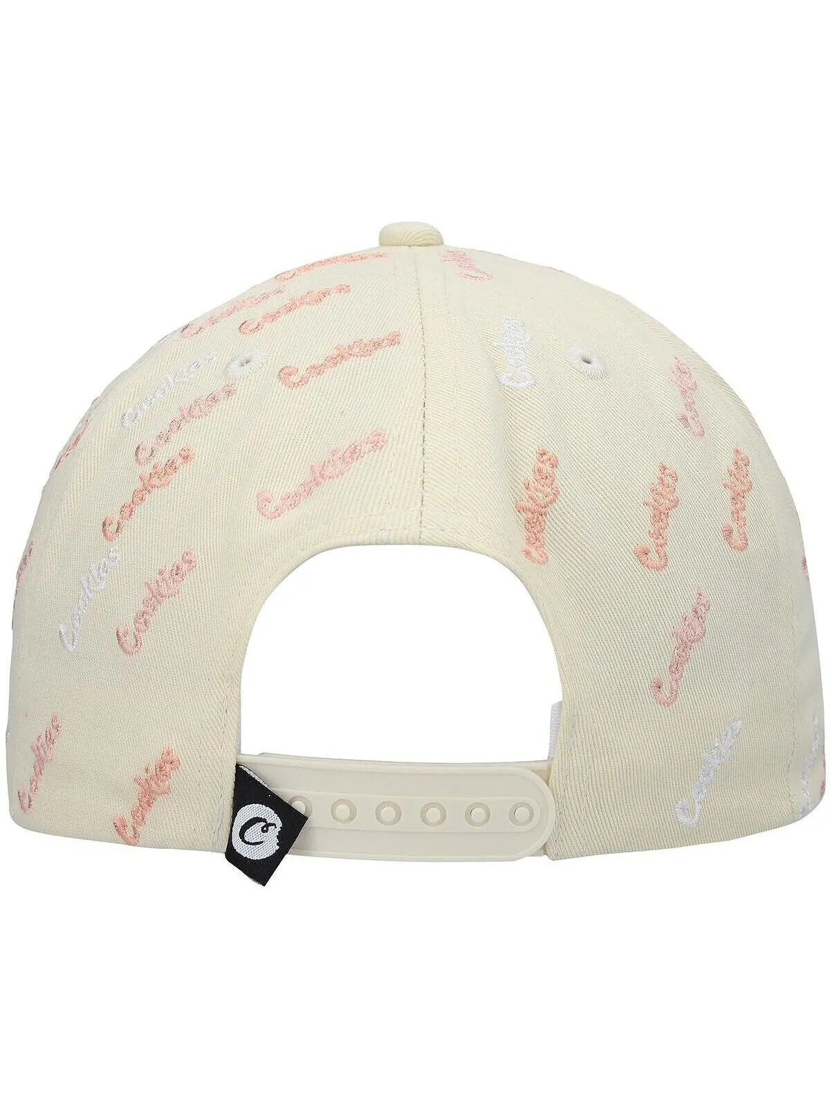 Мужская кремовая шляпа Snapback с тройным лучом по всей поверхности и принтом Cookies — изображение 4 из 4, бежевый