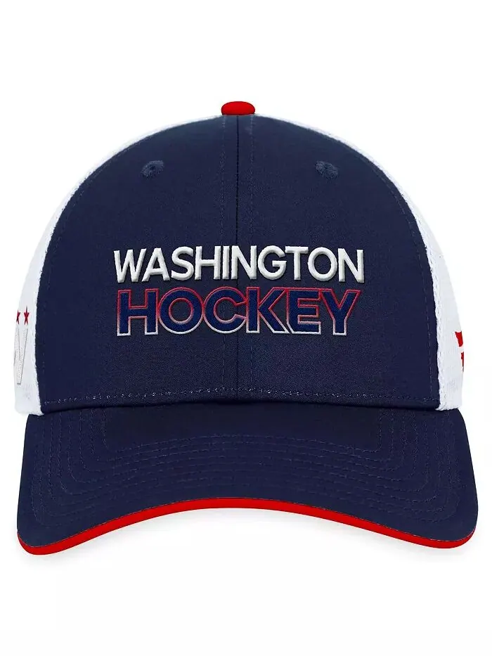 Мужская темно-синяя кепка Washington Capitals Authentic Pro Alternate Jersey Trucker Adjustable — изображение 3 из 4