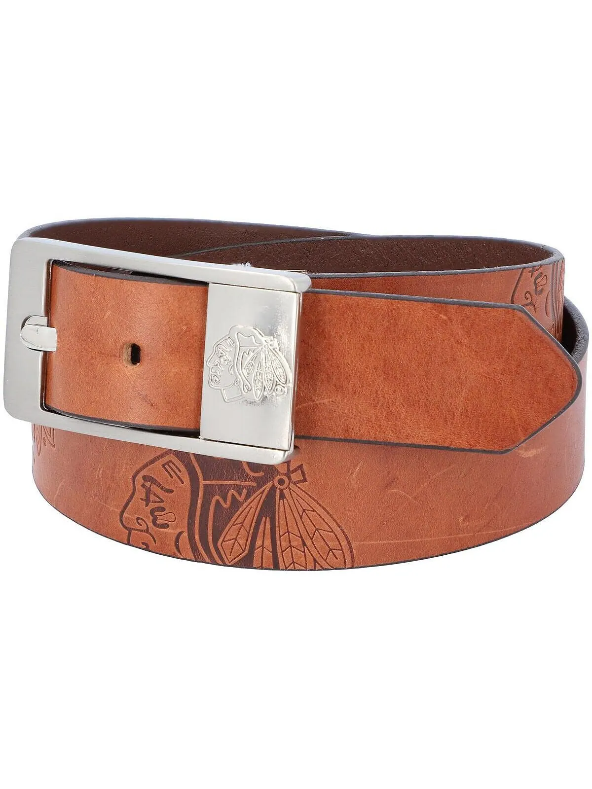 Мужской ремень Brandish Chicago Blackhawks Eagles Wings — изображение 1 из 1, коричневый