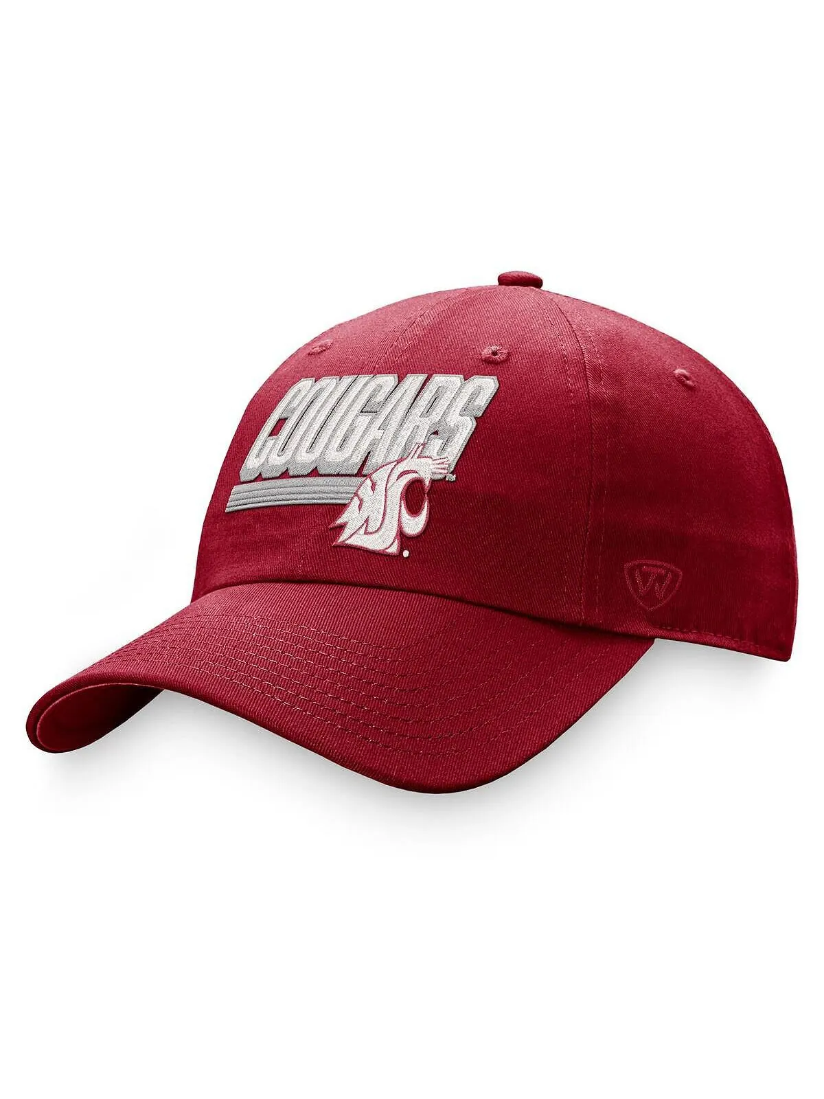 Мужская регулируемая шляпа малинового цвета Washington State Cougars Slice Top of the World — изображение 1 из 4, красный