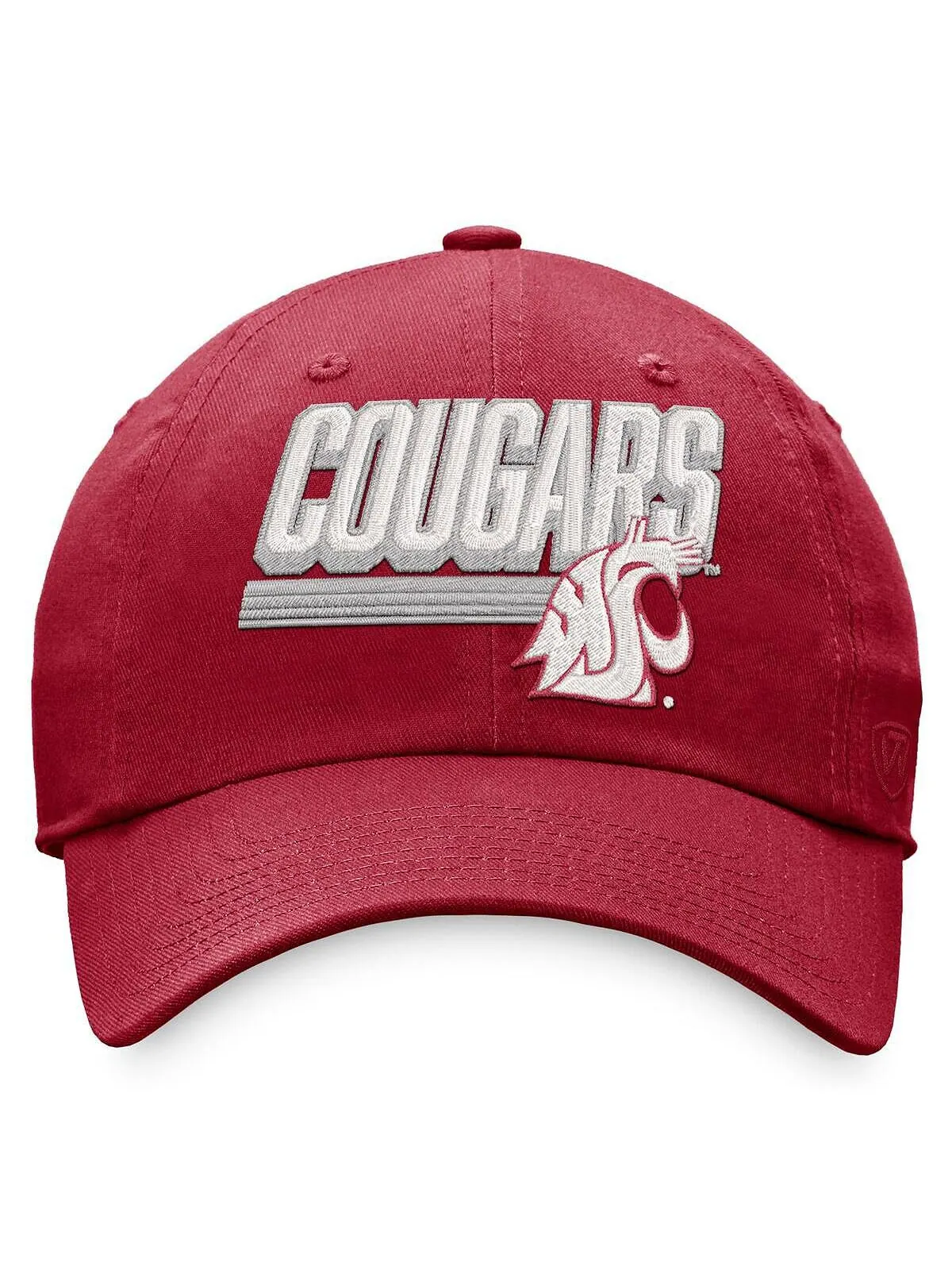 Мужская регулируемая шляпа малинового цвета Washington State Cougars Slice Top of the World — изображение 2 из 4, красный