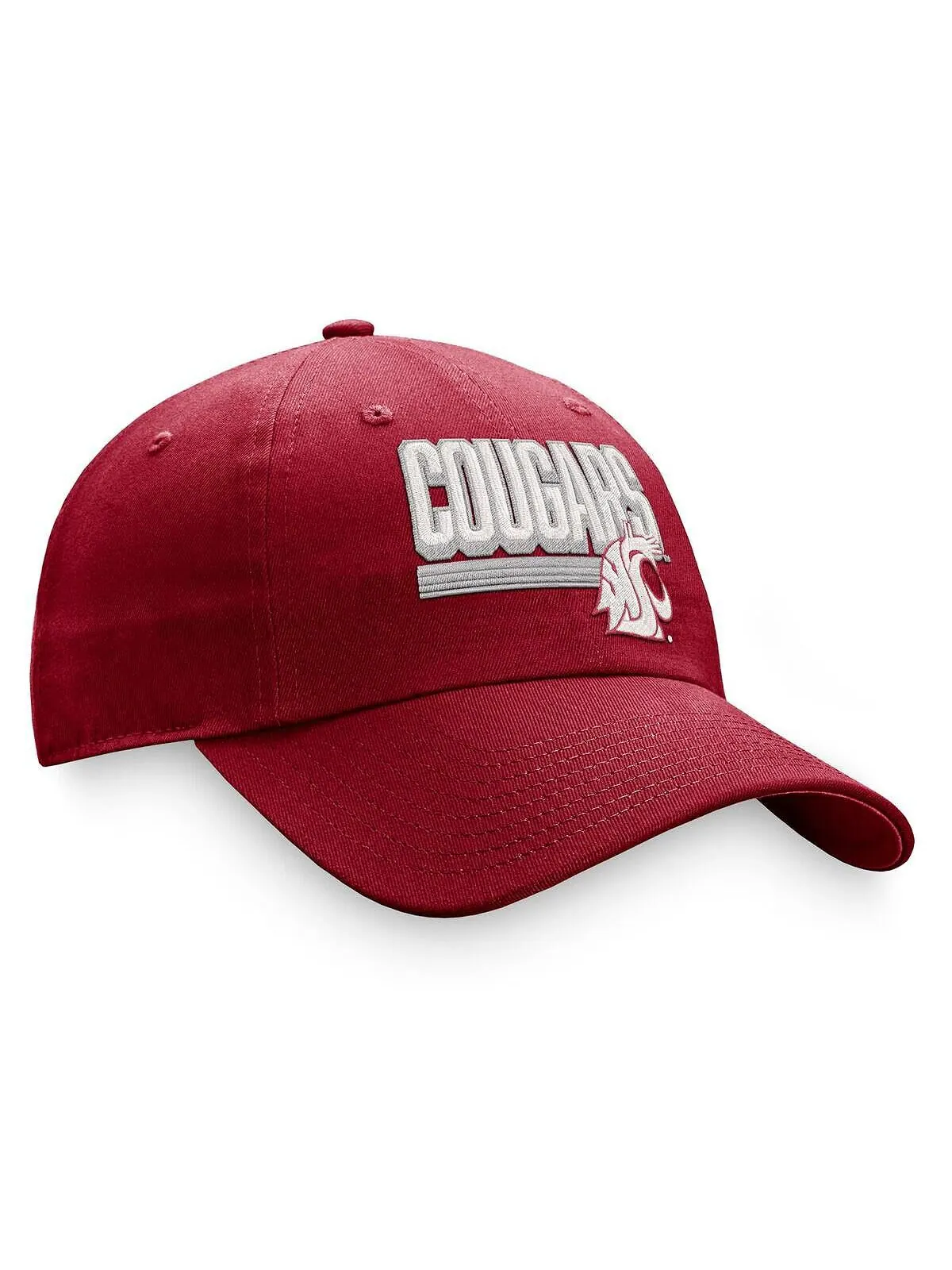 Мужская регулируемая шляпа малинового цвета Washington State Cougars Slice Top of the World — изображение 3 из 4, красный