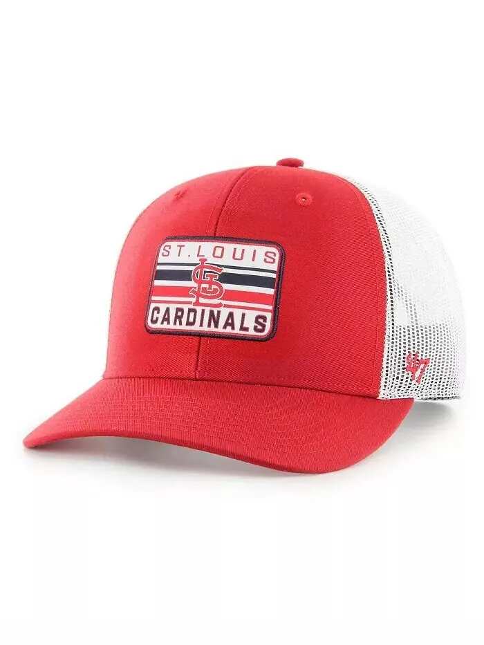 Мужская красная регулируемая кепка St. Louis Cardinals Drifter Trucker '47 Brand — изображение 1 из 2