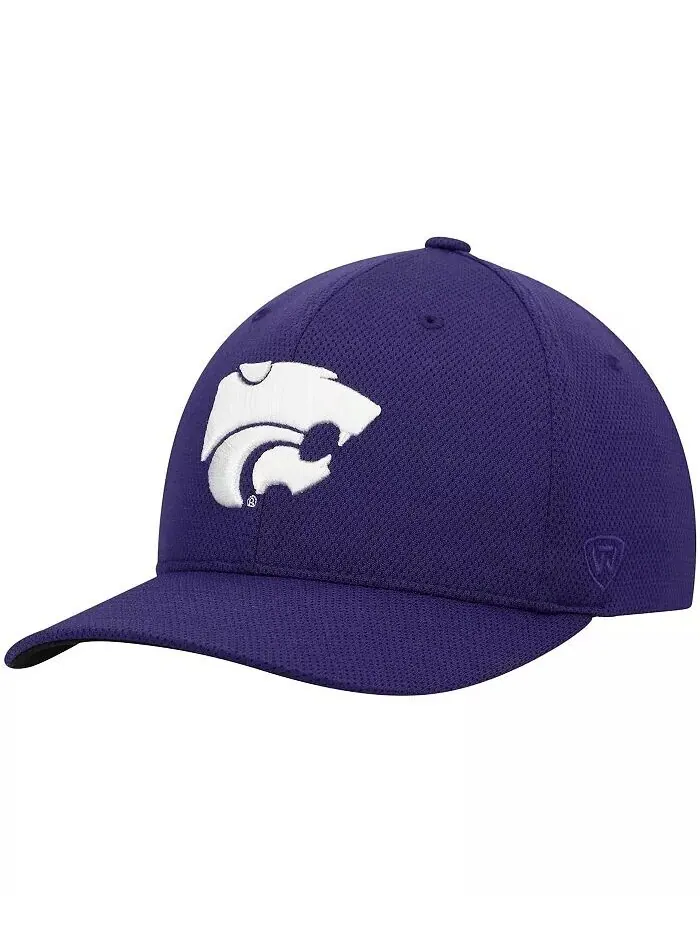 Мужская фиолетовая шляпа с логотипом Kansas State Wildcats Reflex Flex Top Of The World — изображение 1 из 4