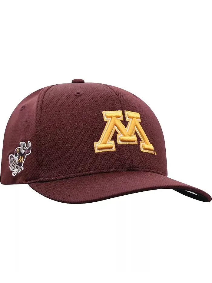 Мужская темно-бордовая бейсболка Minnesota Golden Gophers Reflex Logo Flex Top of the World — изображение 3 из 4