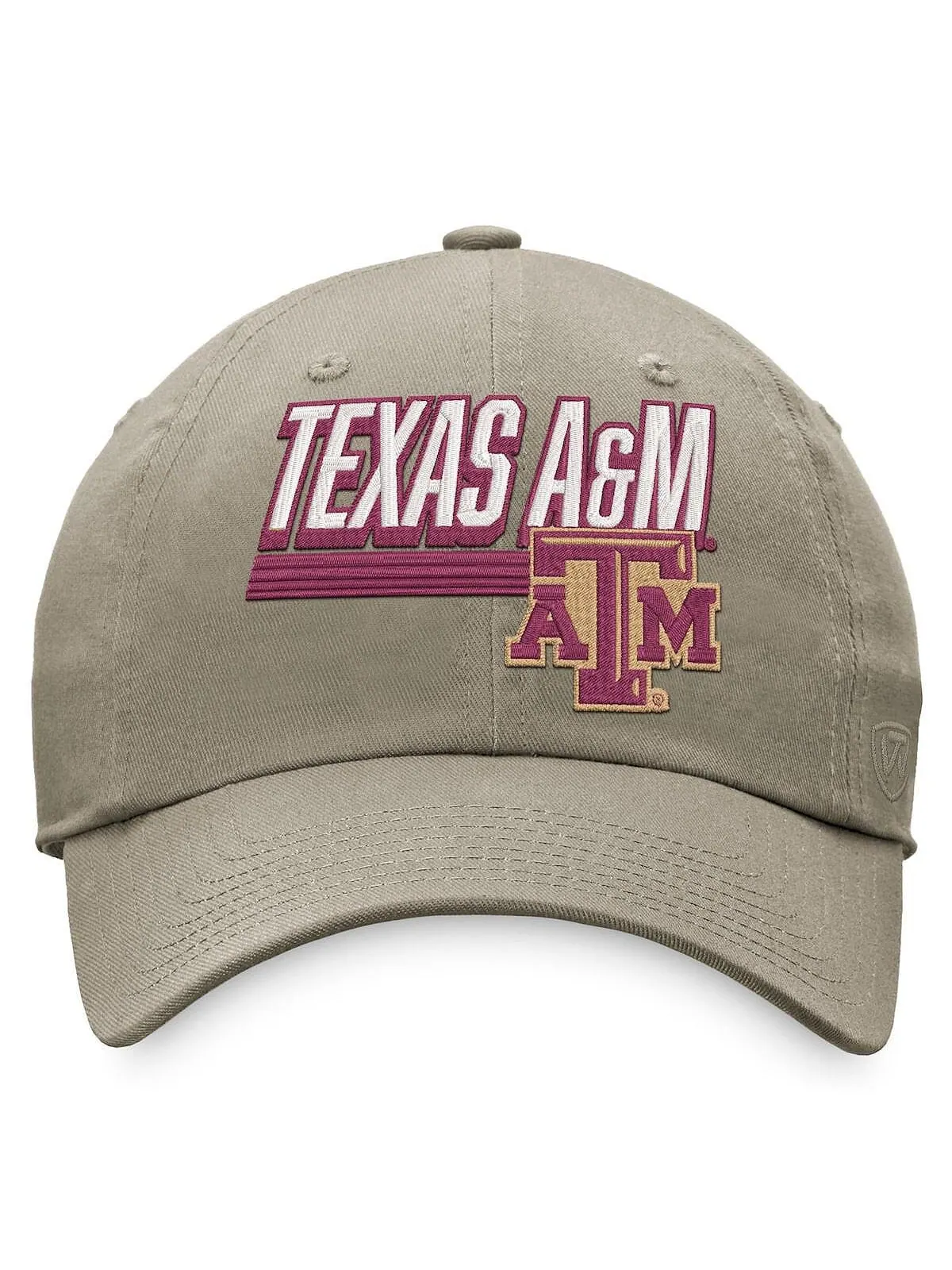 Мужская регулируемая шляпа цвета хаки Texas A&M Aggies Slice Top of the World — изображение 2 из 4