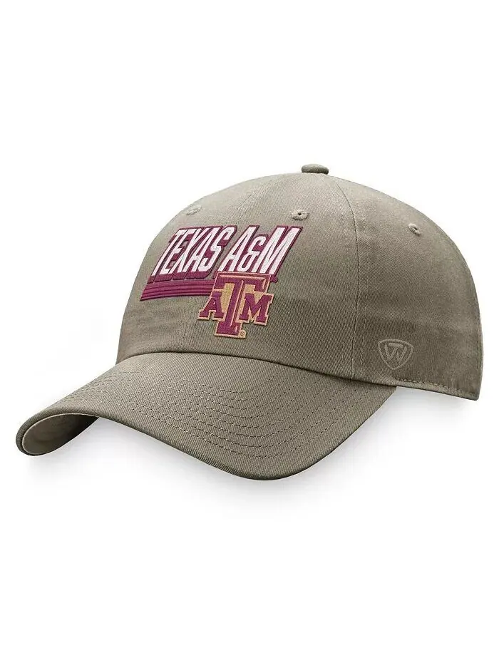 Мужская регулируемая шляпа цвета хаки Texas A&M Aggies Slice Top Of The World — изображение 1 из 4