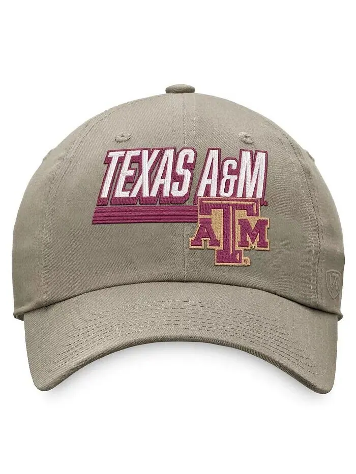 Мужская регулируемая шляпа цвета хаки Texas A&M Aggies Slice Top Of The World — изображение 2 из 4