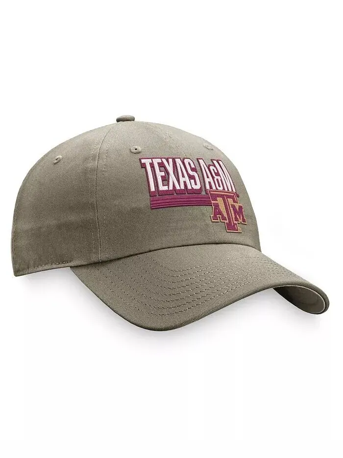 Мужская регулируемая шляпа цвета хаки Texas A&M Aggies Slice Top Of The World — изображение 3 из 4