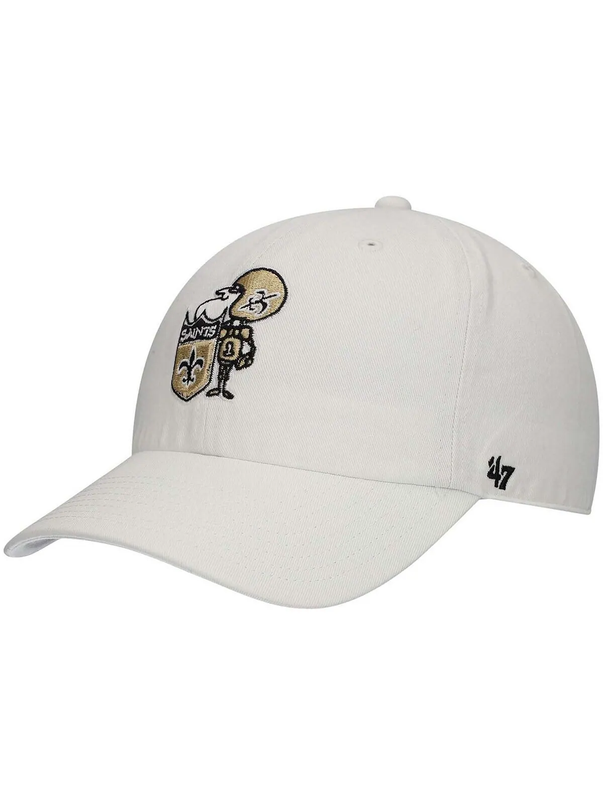 Мужская белая регулируемая кепка New Orleans Saints Clean Up Legacy '47 Brand — изображение 1 из 4, белый