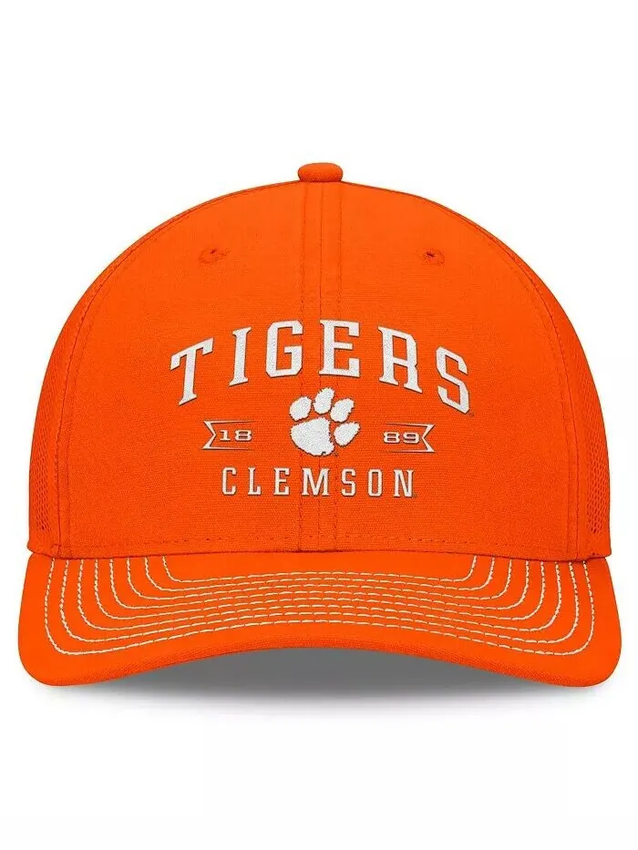 Мужская оранжевая регулируемая кепка Clemson Tigers Carson Trucker Top of the World — изображение 3 из 4