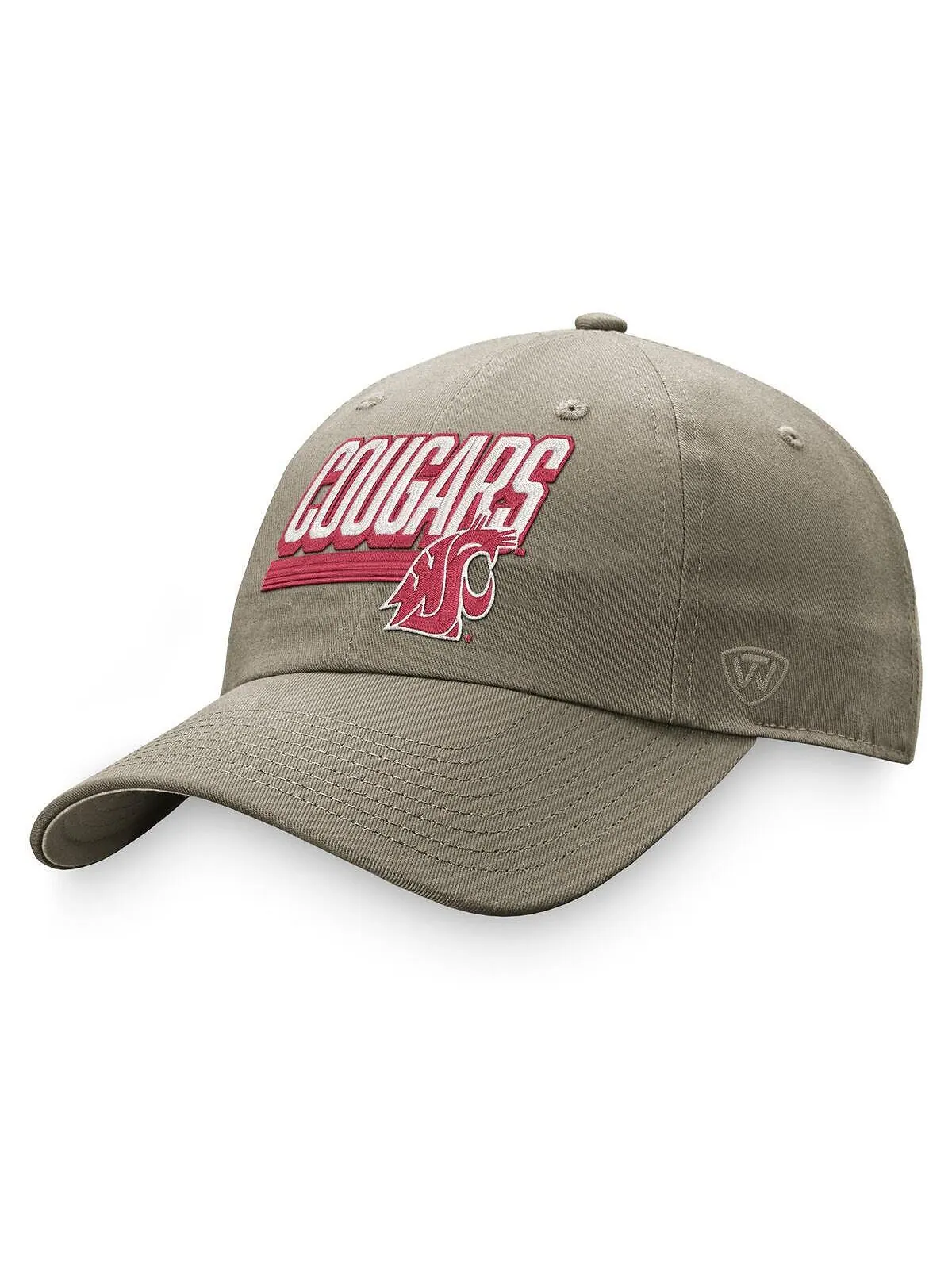Мужская регулируемая шляпа цвета хаки Washington State Cougars Slice Top of the World — изображение 1 из 4