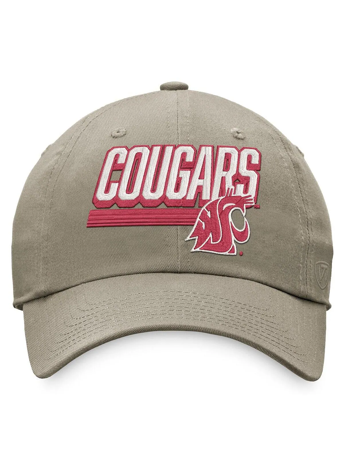 Мужская регулируемая шляпа цвета хаки Washington State Cougars Slice Top of the World — изображение 2 из 4