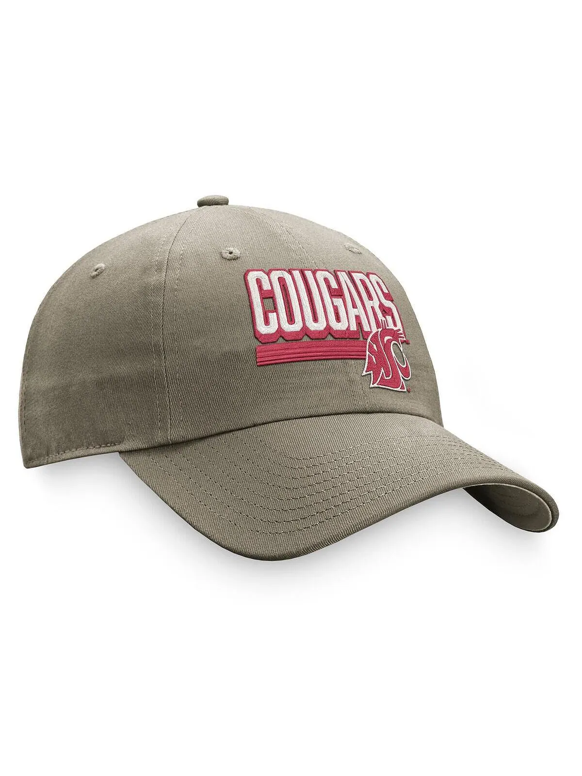 Мужская регулируемая шляпа цвета хаки Washington State Cougars Slice Top of the World — изображение 3 из 4