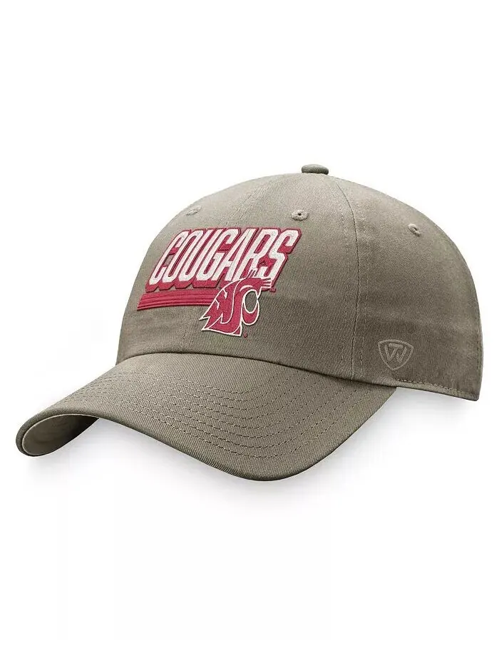 Мужская регулируемая шляпа цвета хаки Washington State Cougars Slice Top Of The World — изображение 1 из 4
