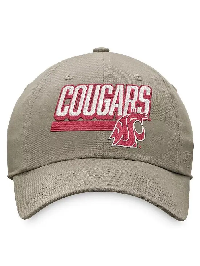 Мужская регулируемая шляпа цвета хаки Washington State Cougars Slice Top Of The World — изображение 2 из 4