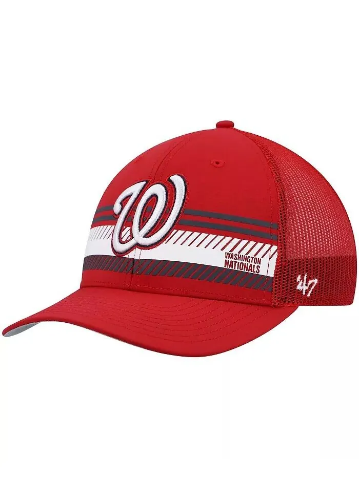 Мужская красная кепка '47 Washington Nationals Cumberland Trucker Snapback '47 Brand — изображение 1 из 4