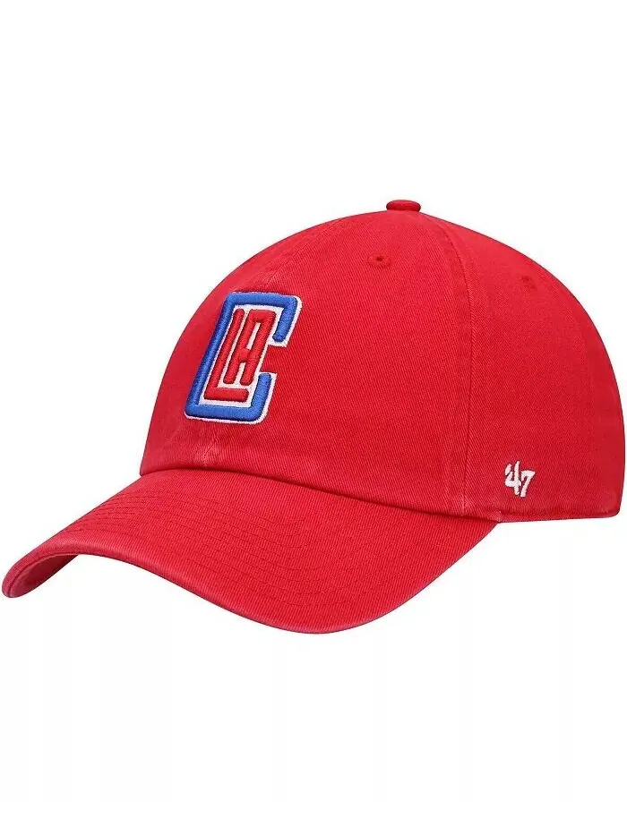 Мужская красная регулируемая кепка LA Clippers Team Clean Up '47 Brand — изображение 1 из 4