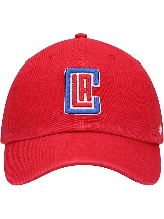 Мужская красная регулируемая кепка LA Clippers Team Clean Up '47 Brand — изображение 4 из 4