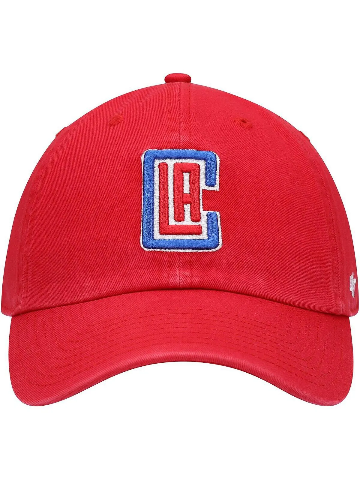 Мужская красная регулируемая кепка LA Clippers Team Clean Up '47 Brand — изображение 4 из 4, красный
