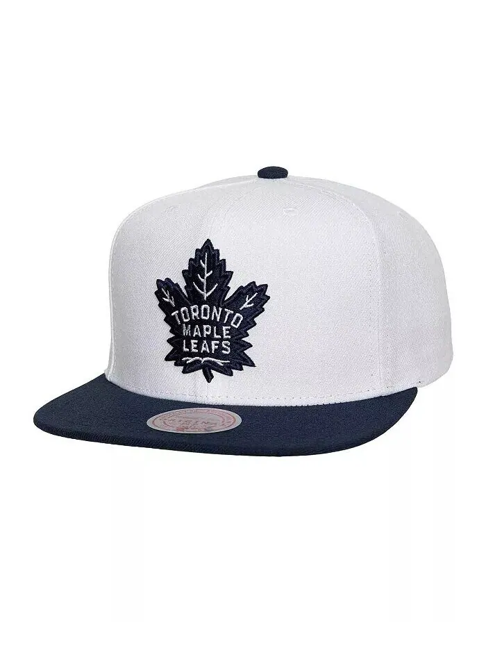 Мужская белая бейсболка Toronto Maple Leafs Core Team Ground 2.0 Snapback Mitchell & Ness — изображение 1 из 3
