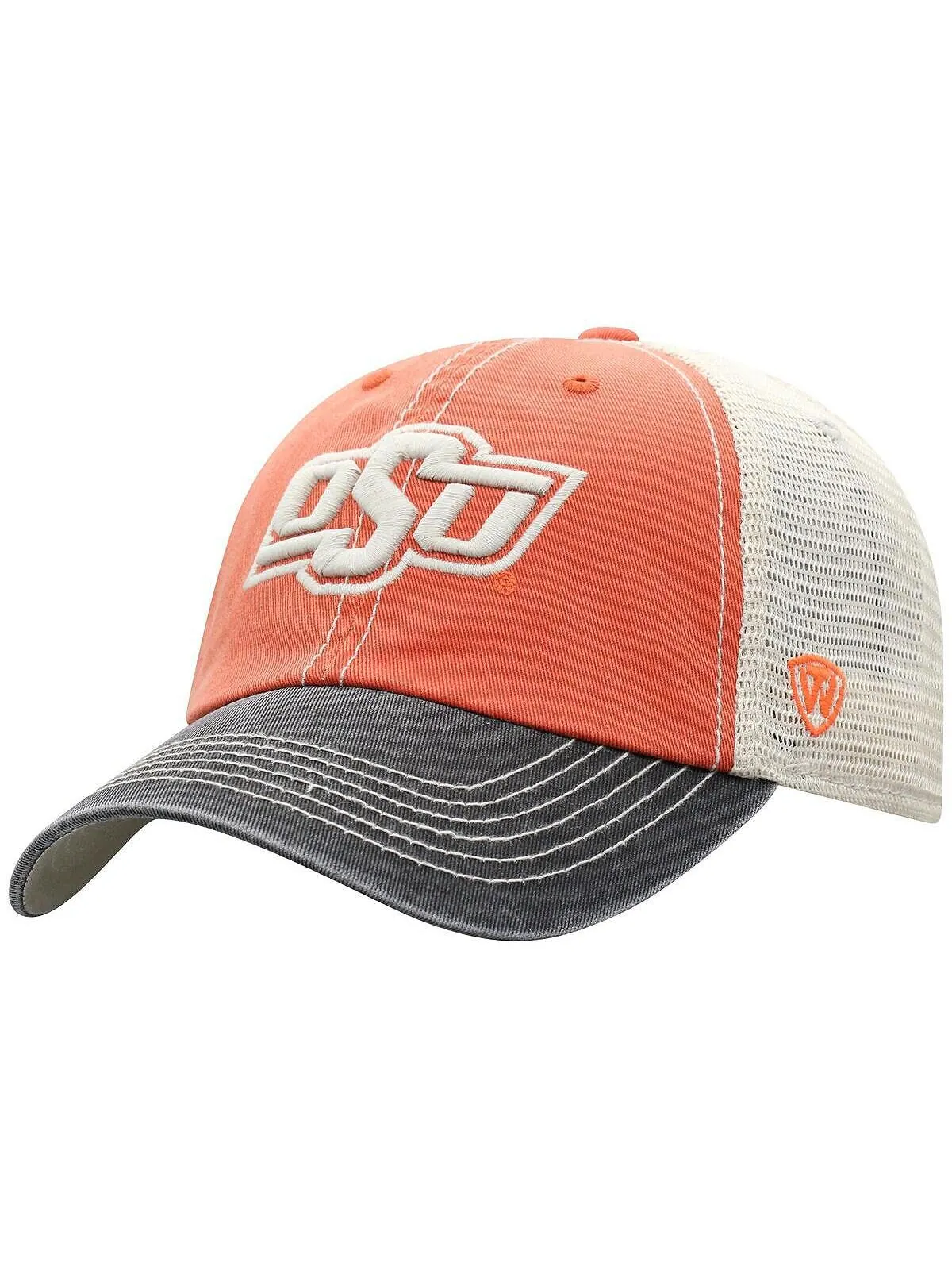 Мужская оранжевая кепка Oklahoma State Cowboys Offroad Trucker Snapback Top of the World — изображение 1 из 4, оранжевый