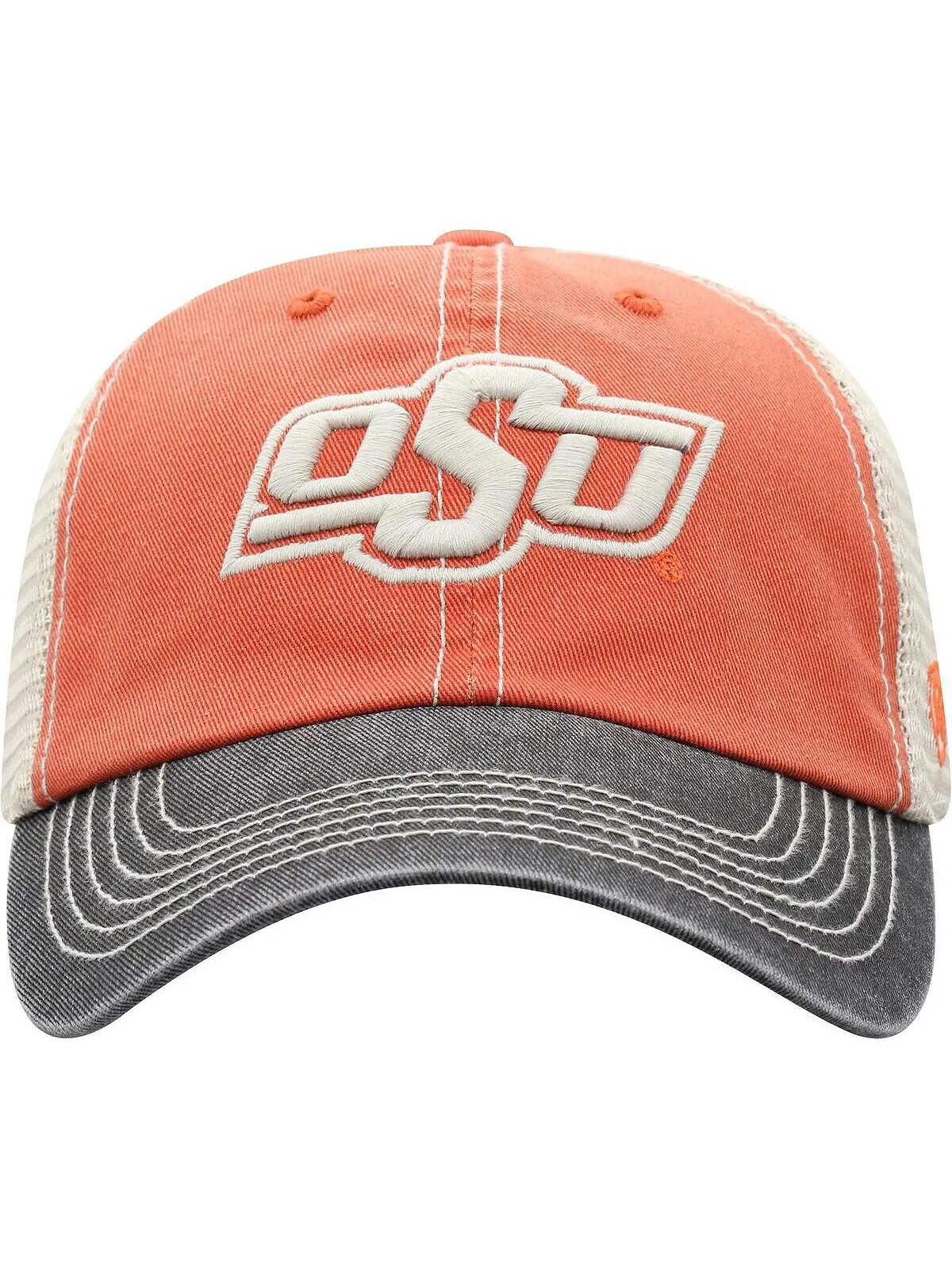 Мужская оранжевая кепка Oklahoma State Cowboys Offroad Trucker Snapback Top of the World — изображение 2 из 4, оранжевый