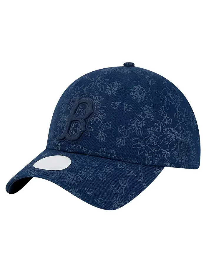 Женская регулируемая бейсболка Boston Red Sox 9TWENTY в темно-синем тоне с цветочным принтом New Era — изображение 1 из 5