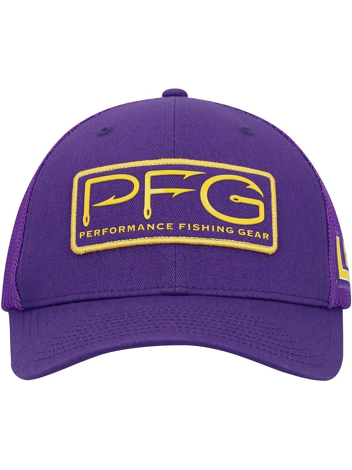 Мужская фиолетовая шляпа LSU Tigers PFG Hooks Flex Hat Columbia — изображение 2 из 4, фиолетовый