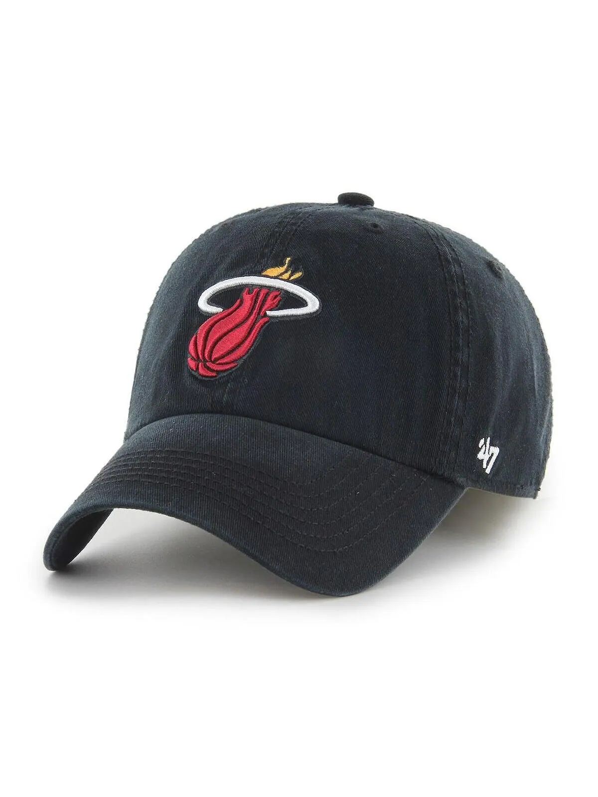 Мужская черная кепка Miami Heat Classic Franchise Flex Hat '47 Brand — изображение 1 из 2, черный
