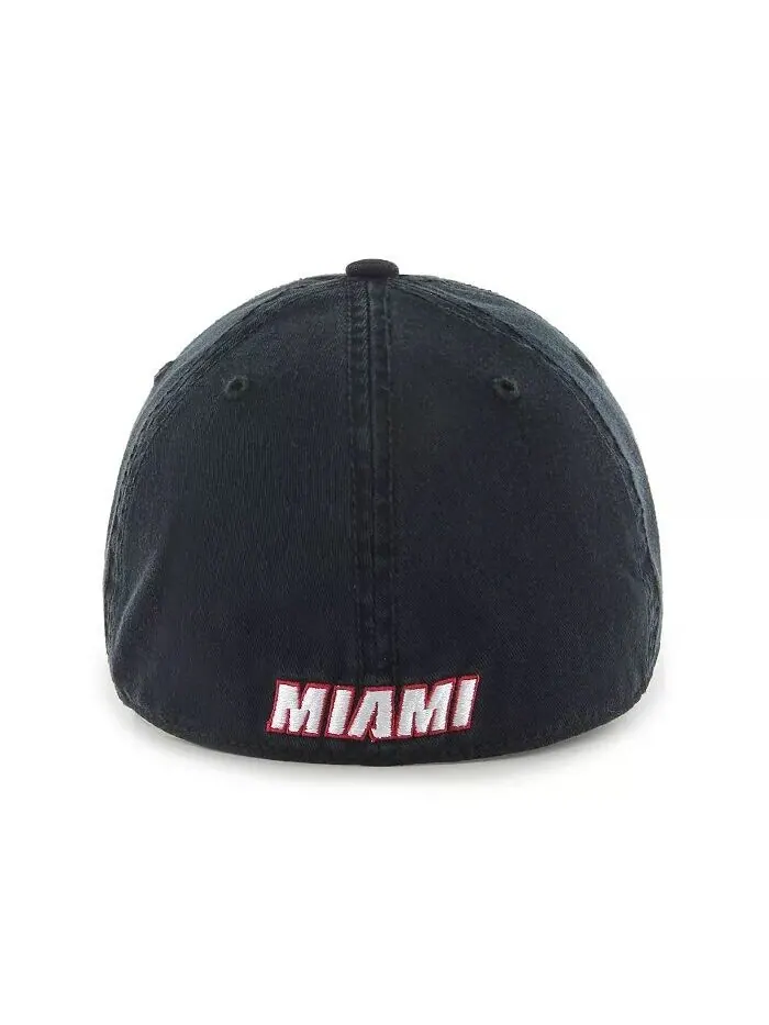 Мужская черная кепка Miami Heat Classic Franchise Flex Hat '47 Brand — изображение 2 из 2