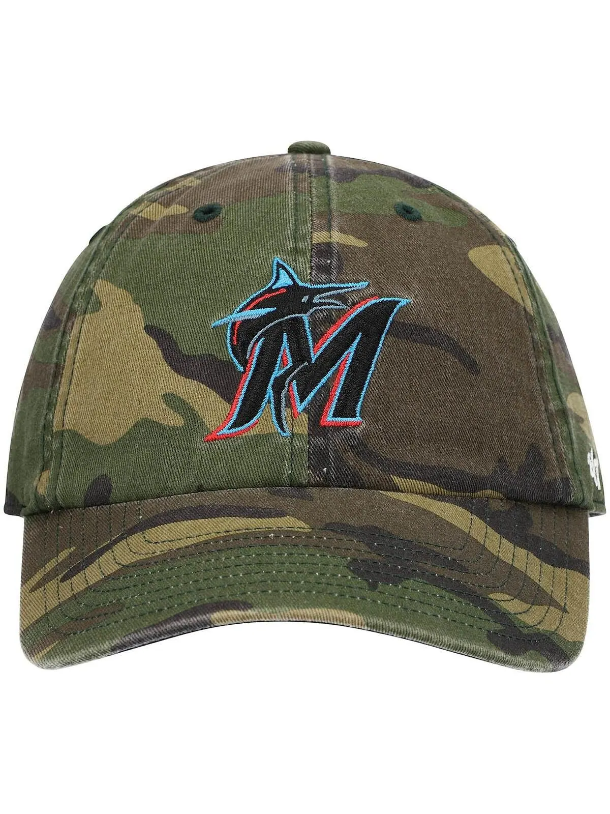 Мужская регулируемая кепка с камуфляжным принтом '47 Miami Marlins Team Clean Up '47 Brand — изображение 3 из 4