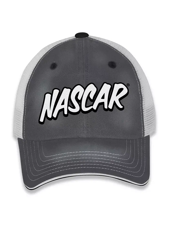 Женская регулируемая кепка NASCAR Pit Box серо-белого цвета Checkered Flag Sports — изображение 2 из 5