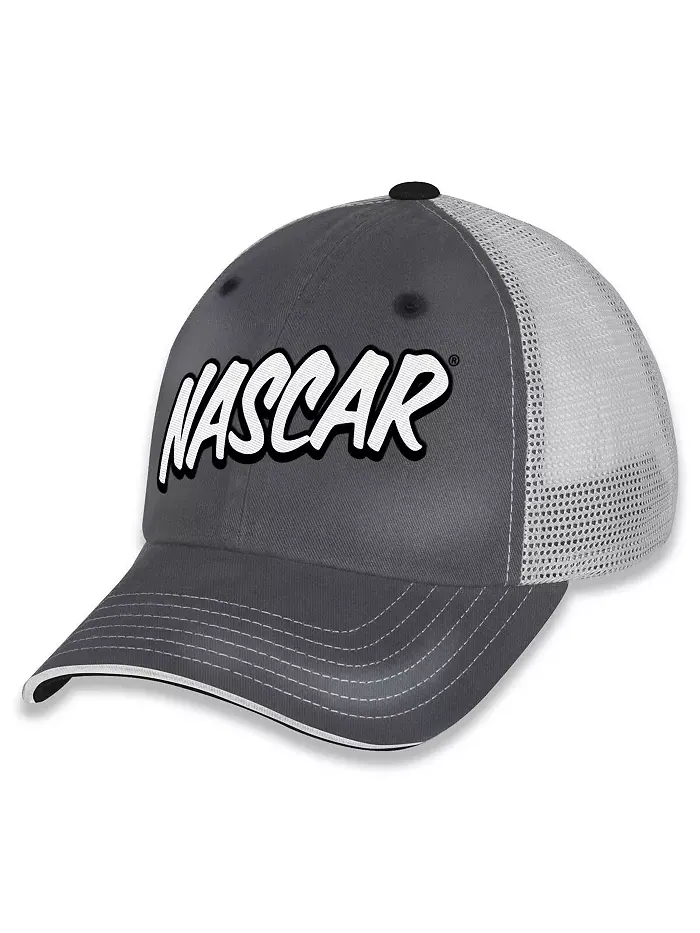 Женская регулируемая кепка NASCAR Pit Box серо-белого цвета Checkered Flag Sports — изображение 3 из 5