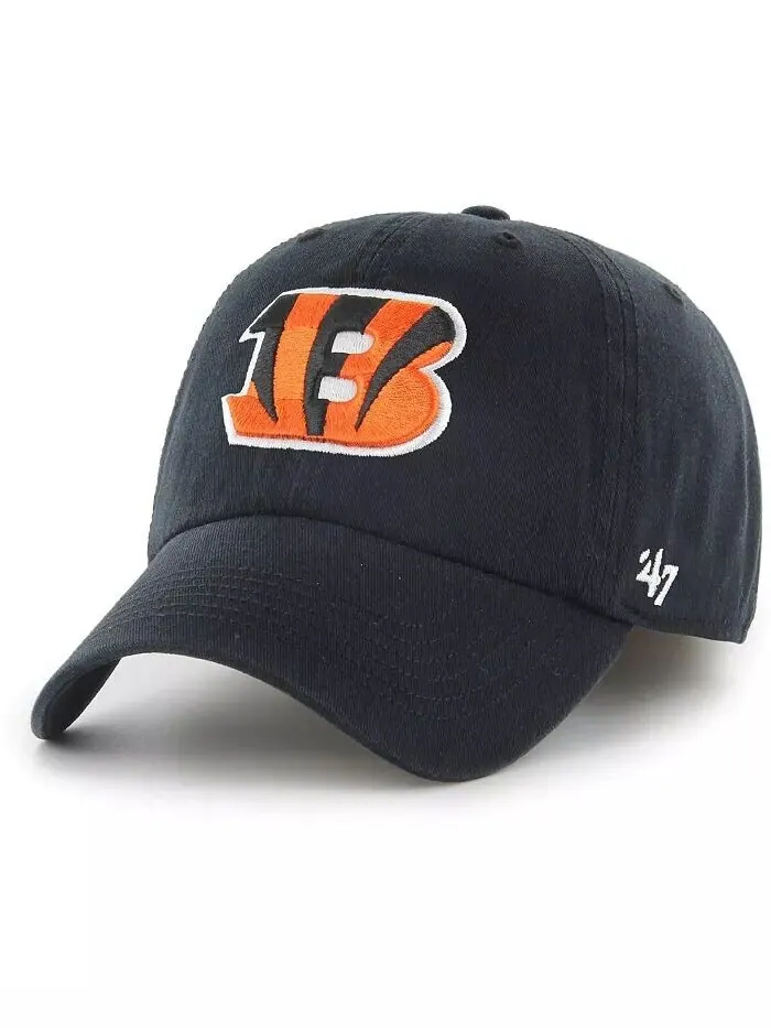 Черная мужская приталенная шляпа с логотипом Cincinnati Bengals Franchise '47 Brand
