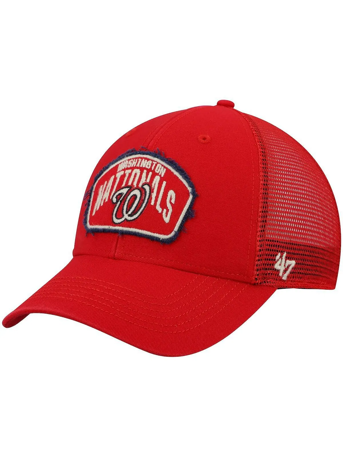 Мужская кепка Red Washington Nationals Cledus MVP Trucker Snapback '47 '47 Brand — изображение 1 из 4, красный