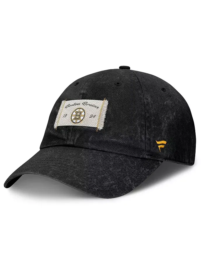 Женская черная регулируемая бейсболка Boston Bruins Heritage Away Game Fanatics — изображение 1 из 4