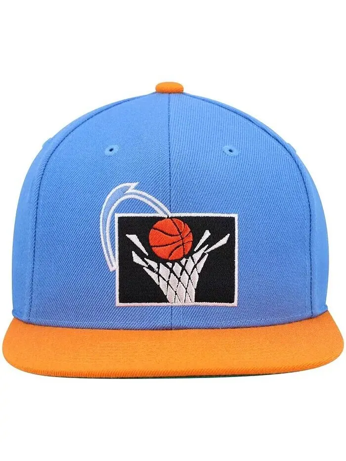 Мужская сине-оранжевая кепка Snapback Cleveland Cavaliers Hardwood Classics Team двухцветная 2.0 — изображение 2 из 4