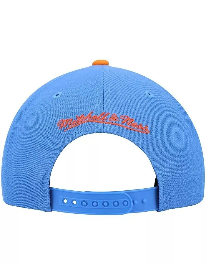 Мужская сине-оранжевая кепка Snapback Cleveland Cavaliers Hardwood Classics Team двухцветная 2.0 — изображение 4 из 4