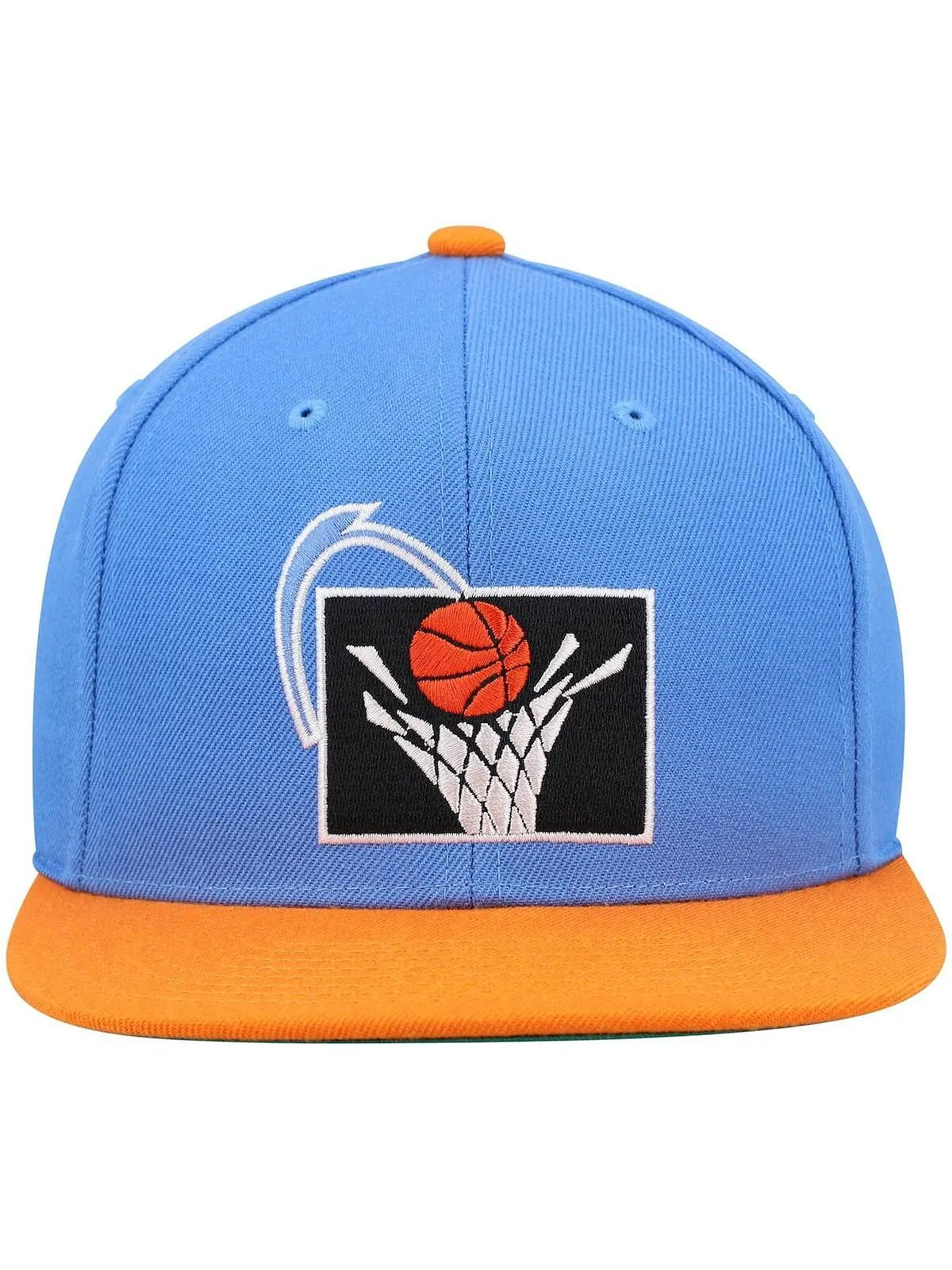 Мужская сине-оранжевая кепка Cleveland Cavaliers Hardwood Classics Team двухцветная 2.0 Snapback — изображение 2 из 4