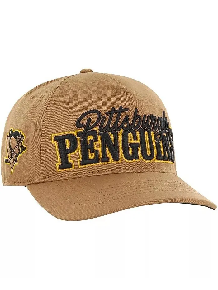 Мужская бежевая кепка Pittsburgh Penguins Barnes Hitch Adjustable '47 Brand — изображение 1 из 4