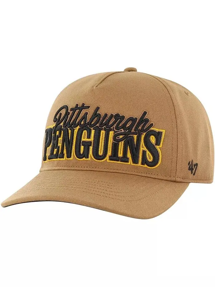 Мужская бежевая кепка Pittsburgh Penguins Barnes Hitch Adjustable '47 Brand — изображение 2 из 4