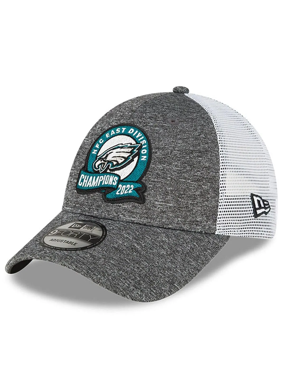 Мужская бейсболка Хизер Грей Филадельфия Иглз 2022 NFC East Division Champions Раздевалка 9FORTY