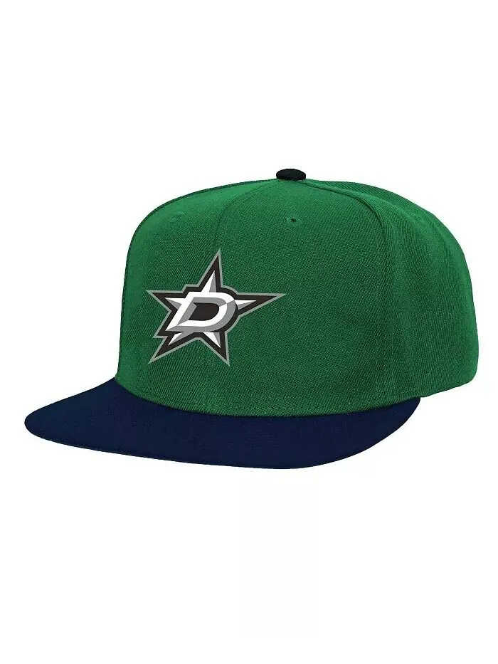 Мужская бейсболка Kelly Green Dallas Stars Core Team Ground 2.0 Snapback Mitchell & Ness — изображение 1 из 2