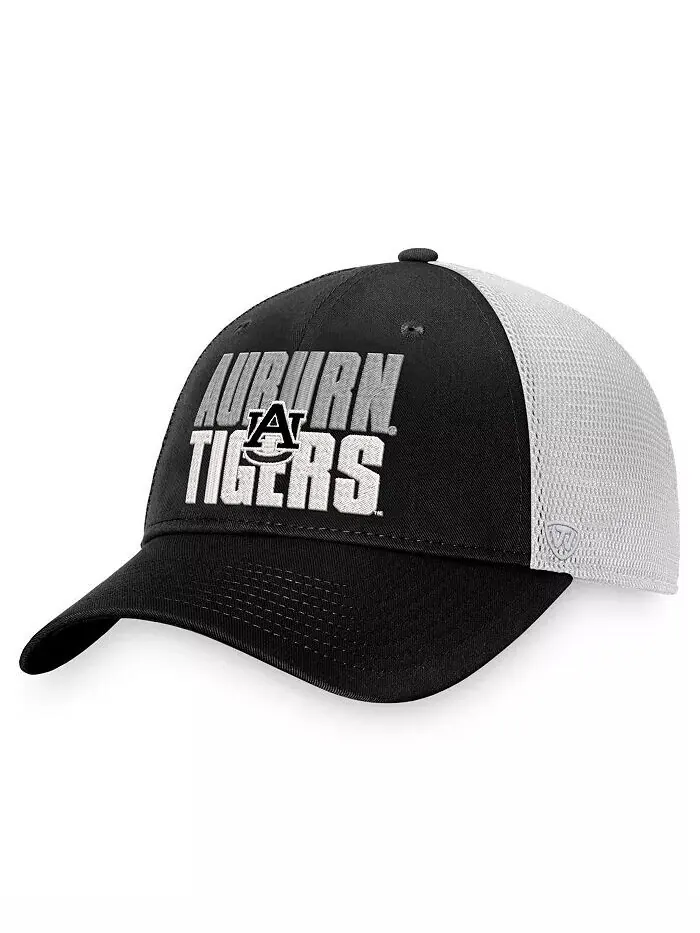 Мужская черно-белая каштановая кепка Tigers Stockpile Trucker Snapback Top Of The World — изображение 1 из 4