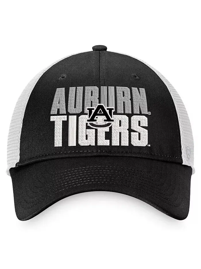 Мужская черно-белая каштановая кепка Tigers Stockpile Trucker Snapback Top Of The World — изображение 2 из 4