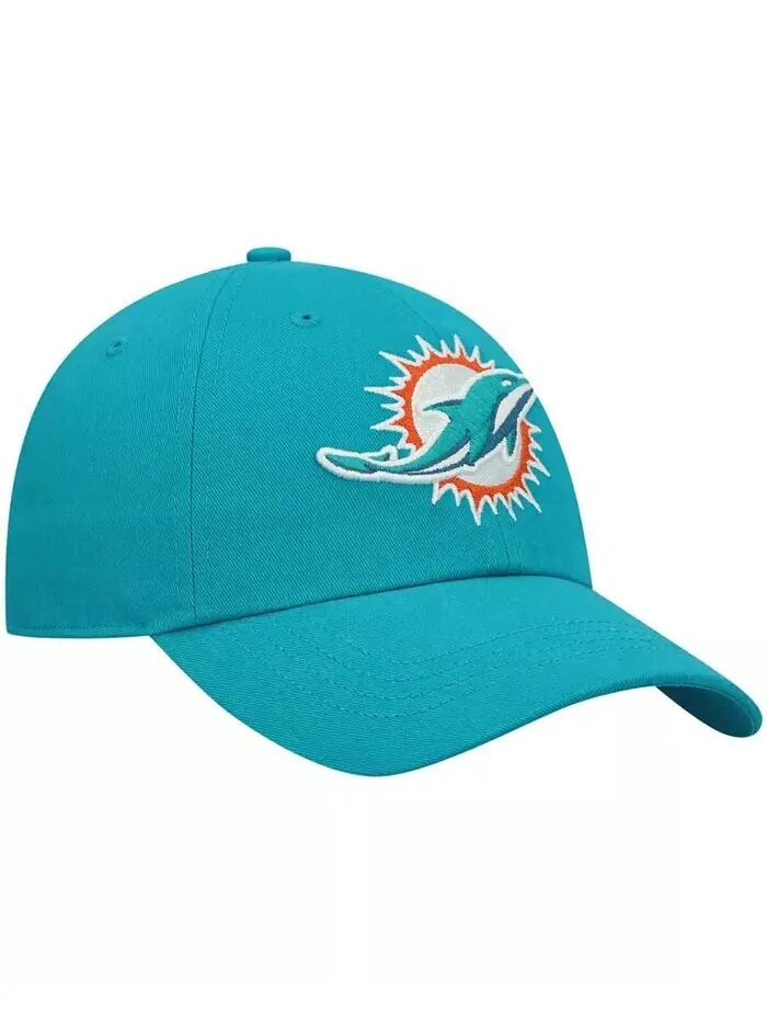 Женская регулируемая шапка Aqua Miami Dolphins Miata Clean Up Primary '47 Brand — изображение 3 из 4
